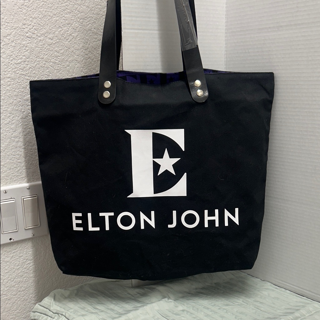 Elton John Brand New Black Tote Bag Elton John Brand New Black Tote Bag